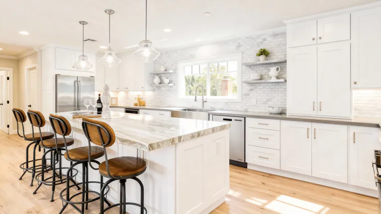 White Shaker cabinet finish
