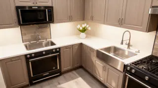 Cabinet finish sample under review
