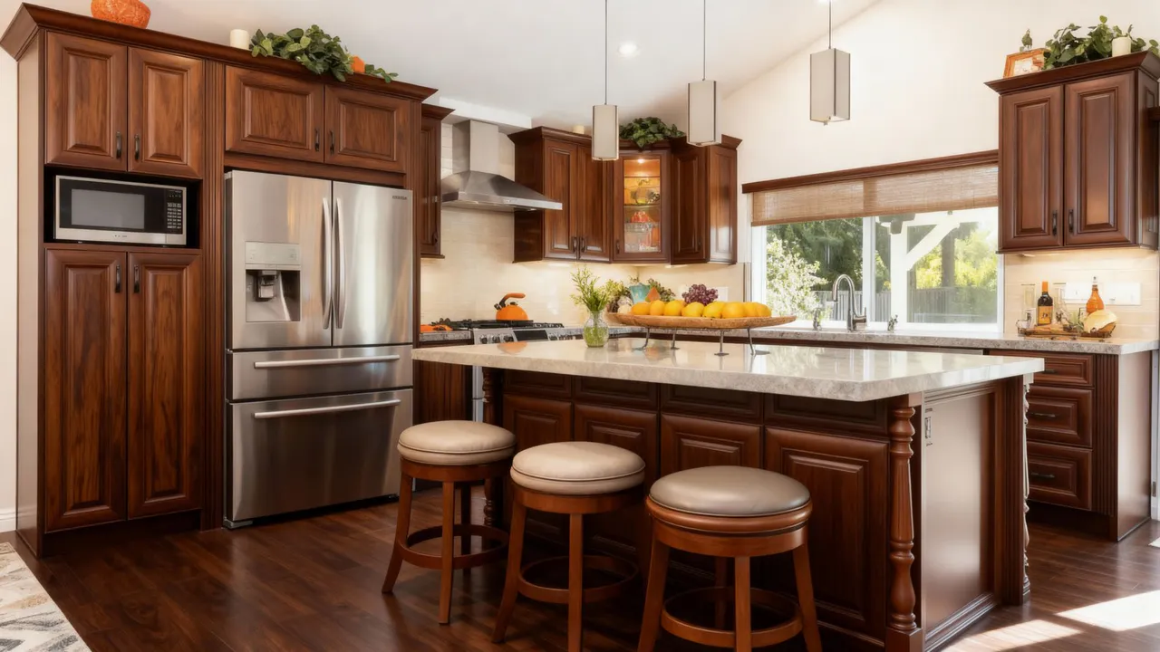 American Walnut finish from the Monterey cabinet collection