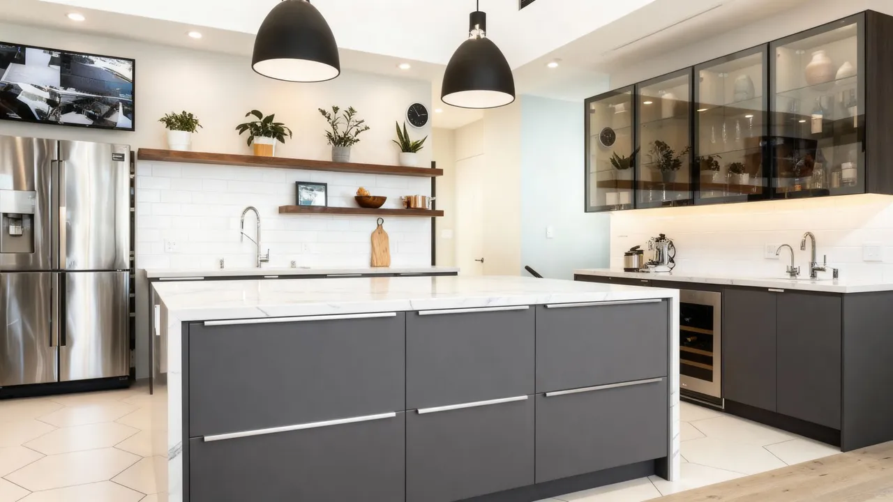 Matte Grey finish from the Laguna cabinet collection